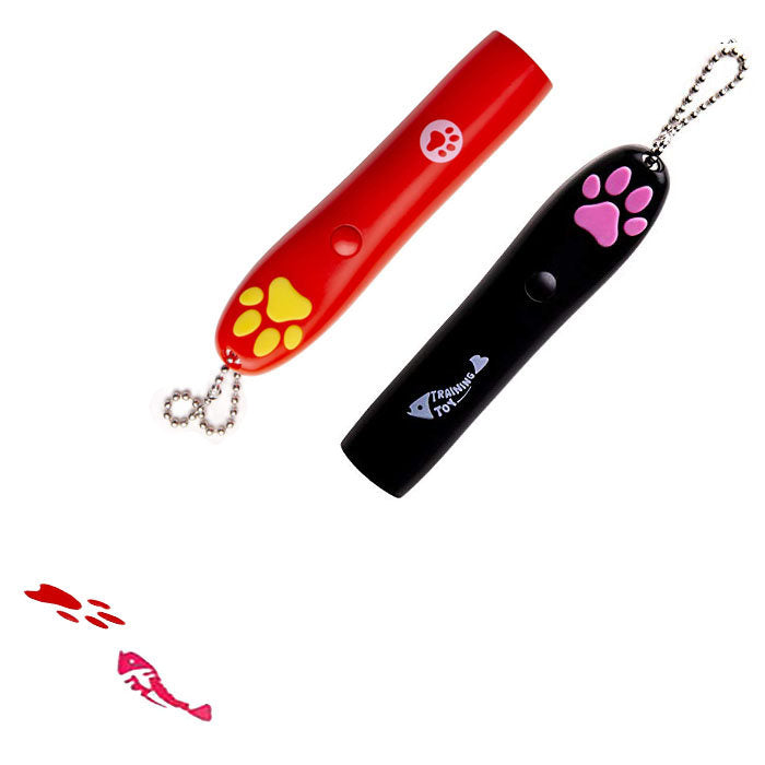 Pack of 2 Cat Catch LED Projecter Chasing Toy Pet Interactive Toy-RedBlack