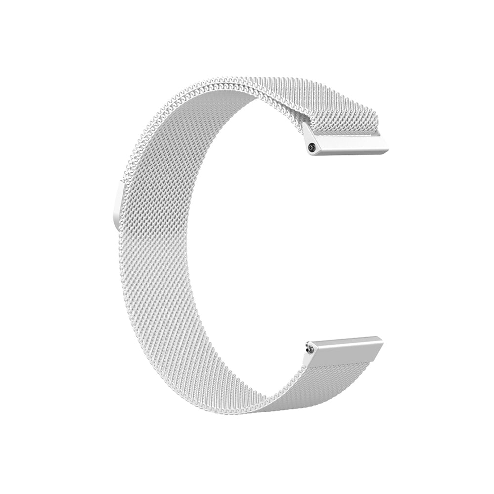 Metal Mesh Watch Bands With Steel Magnetic Absorption Loop For Samsung Galaxy Watch 42/46mm Gear S3 Frontier/Classic(Silver)