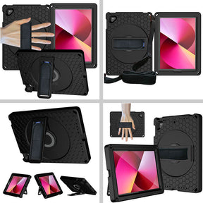 iPad Case With Handle Stand Shoulder Strap for iPad5 2018 9.7-Black