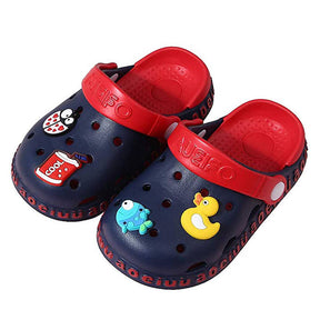 Toddler Sandals Boys Girls Cute Cartoon Kids Slippers-DarkBlue