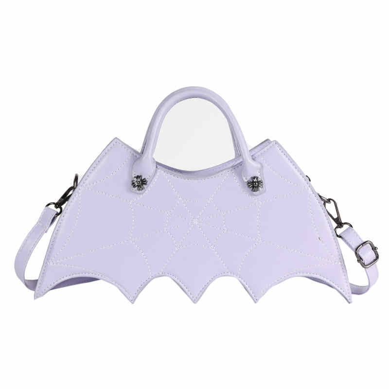 Women Novelty Bat Shoulder Bag Fashion Halloween Handbags-Purple