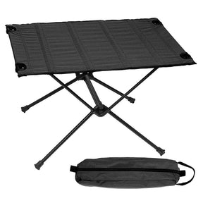 Lightweight Folding Camping Table Washable Fabric with Carry Bag-Black