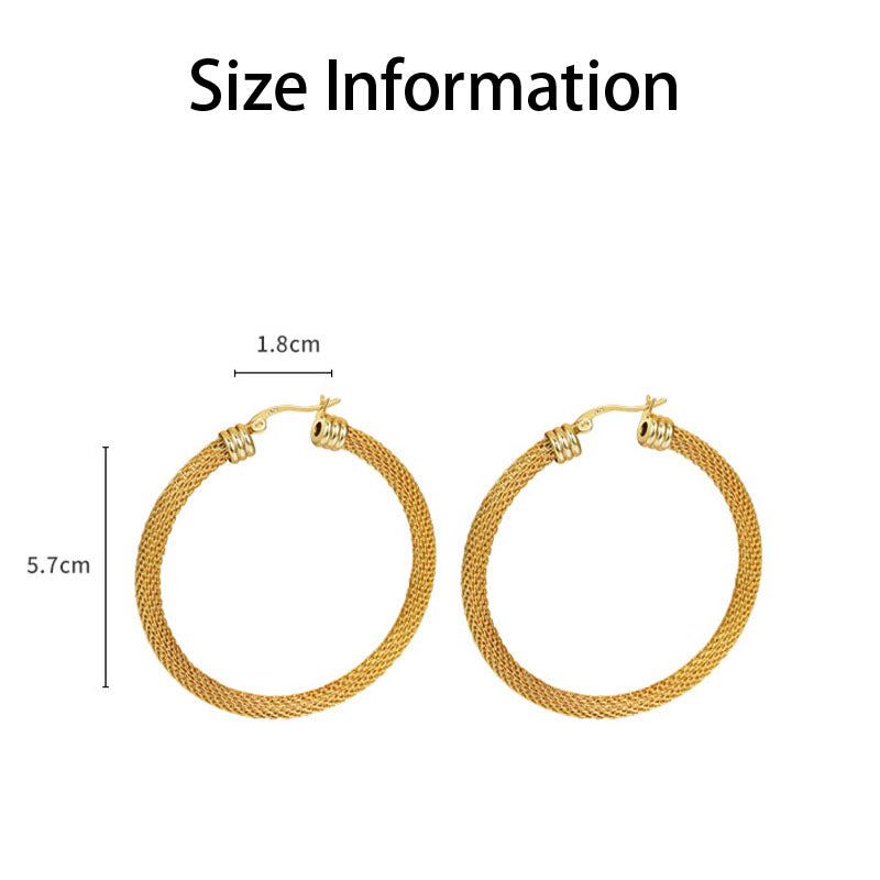 Pair of Classic Big Spiral Hoop Earrings For Women