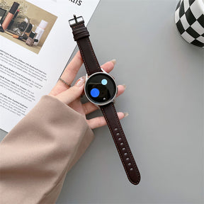 20mm Leather Samsung Watch Strap 20mm for Galaxy Watch 4/5-Coffee