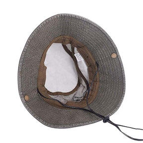 Sun Hat Wide Brim Fisherman Hat Safari Boonie Hat-Army Green