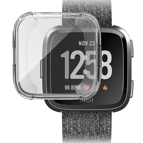 For Fitbit Versa Electroplated TPU Watch Case -Clear