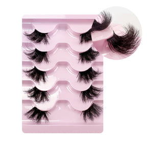 Half Lashes Natural Looking Cat Eye Fluffy 3D Curly False Eyelashes-32