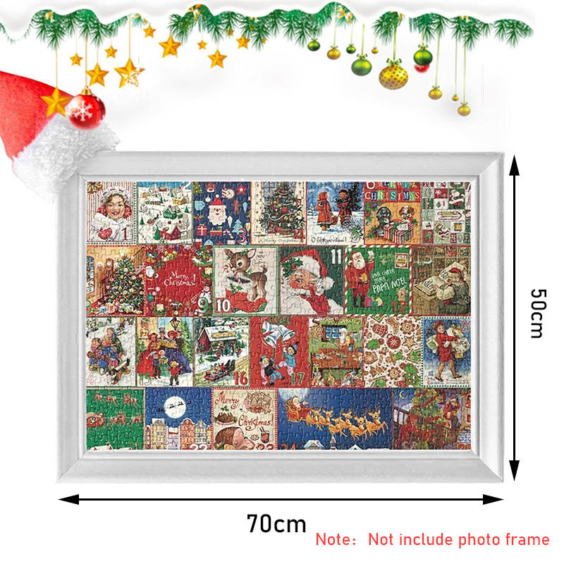 Christmas Countdown Calendar Puzzles 1000 Pieces for Adults Kids