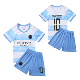 AGUERO #10 Manchester City F.C Jersey 22/23 Soccer Jersey Set For Kids