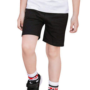 Kids 3 Pack 100% Cotton Sport Jogger Shorts Casual Elastic Pants-E