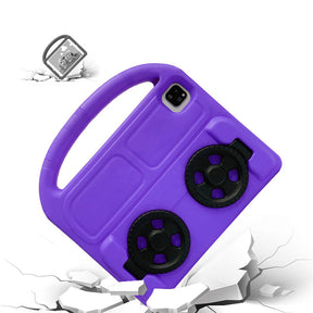 Wheel iPad Case For iPad Pro 11/Air4 10.9 inch Shockproof Stand Cover With Handle Stand-Purple