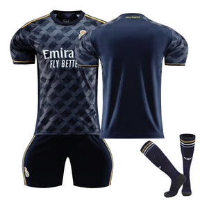 Real Madrid Away Jersey for Kids Adult 3 Pieces Soccer Uniform