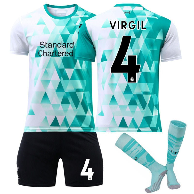 VIRGIL #4 Liverpool Training Shirt 2022/23 Soccer Jersey Kit Football Set For Adult Kids