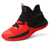 Boys Basketball Shoes Non-Slip Girls Sneakers Durable Kids Running Shoes-BlackRed