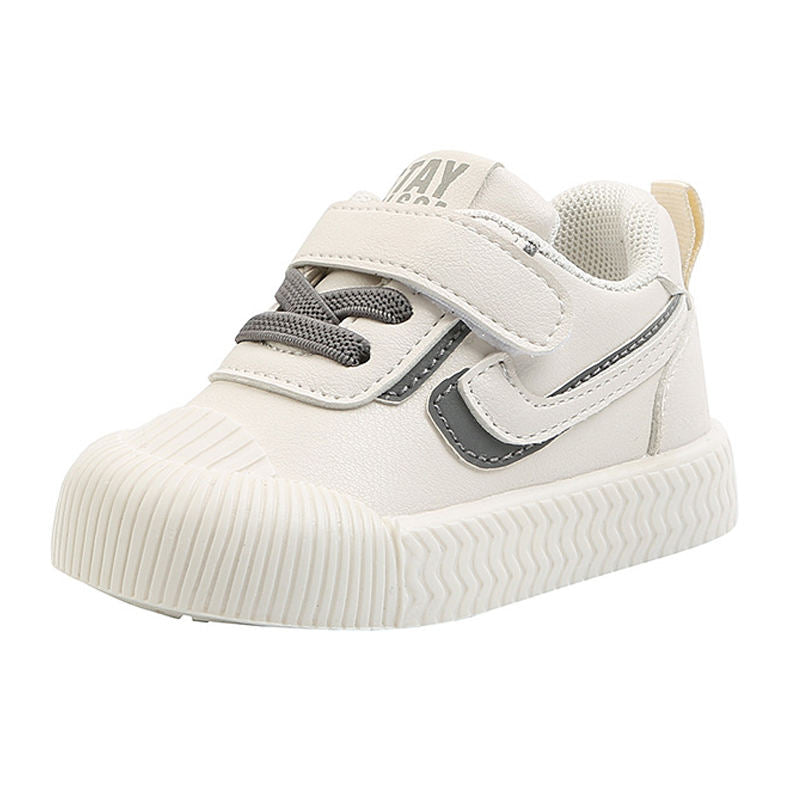 Baby Sneakers for Girl Boy Anti-Slip Lightweight Walking Shoes-Grey