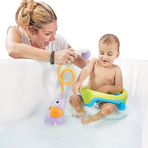 Baby Bath Shower Head Elephant Water Pump with Trunk Spout Rinser for 0-5 Years-Purple