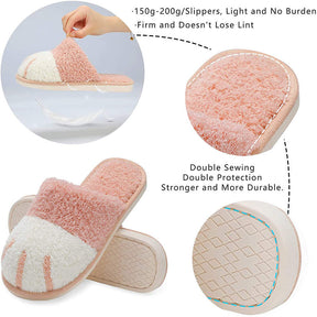 Memory Foam Unisex Slippers Comfortable Cute Animal Soft Shoes-Pink