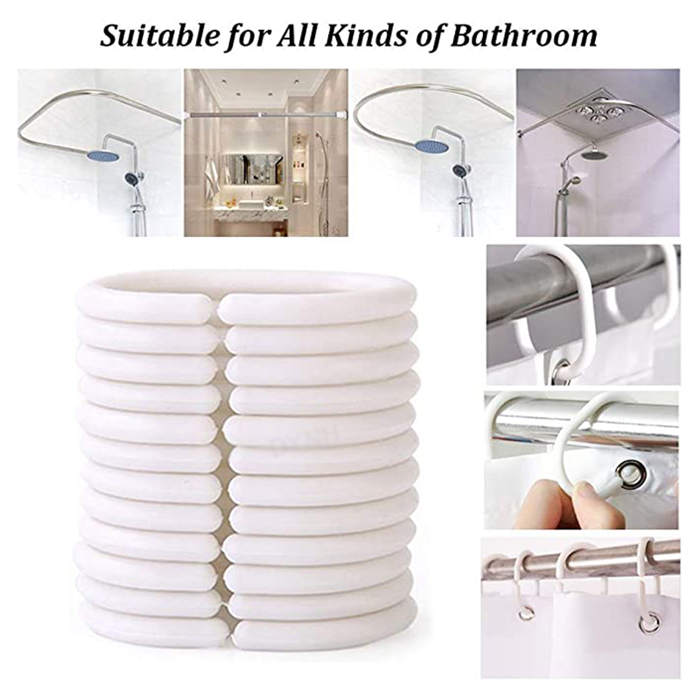 Shower Curtains with 12 Hooks for Bathroom Decor-9