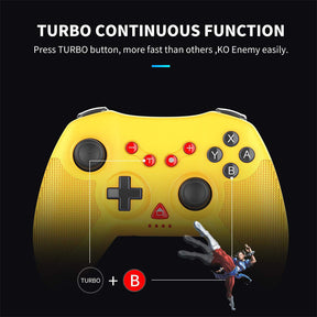 Wireless Controller Gamepad Joystick Double Shock 6-Axis Gyro for Switch/PC