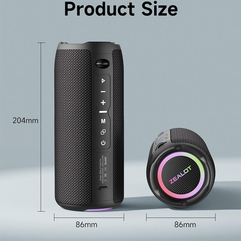 Bluetooth Speaker 20W High Power Wireless Stereo Sound Dual Horn-Black