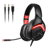 Stereo Gaming Headset with Detachable Mic LED Light for Xbox one PS4 PC