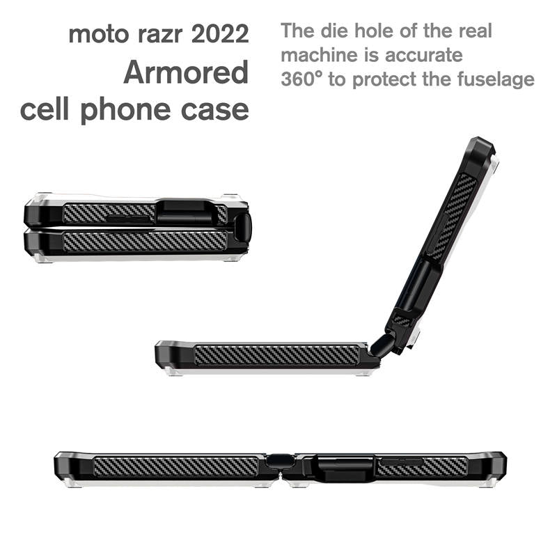 Armorer Full-Body Rugged Protection Case for Moto RAZR 5G Flip Phone 2022-White