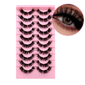 Russian Strip Lashes Reusable False Eyelashes Natural D Curl-16