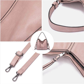 Handbags for Women Large Designer Ladies Hobo bag Bucket Purse Faux Leather-Pink
