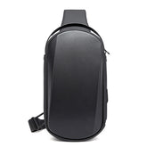 Outdoor Crossbody Sling Bags with USB Port  for Womens Mens-Black
