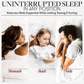 Bed Pillows for Sleeping Set of 2 - Soft Allergy Friendly Cooling Luxury Gel Pillow for Back Stomach or Side Sleepers