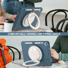 Tablet Case For iPad 10th Full Body Protection with 360¡ã Stand Portable-Blue2