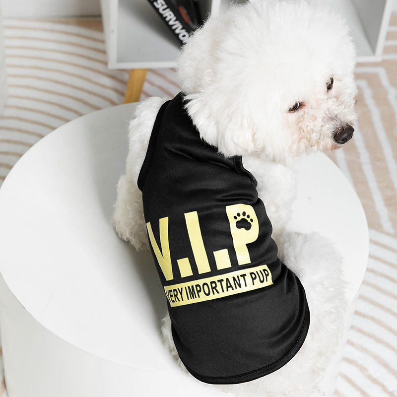 Dog Shirts Footprint Printed Thin Soft Vest Puppy for Small Dogs Cat