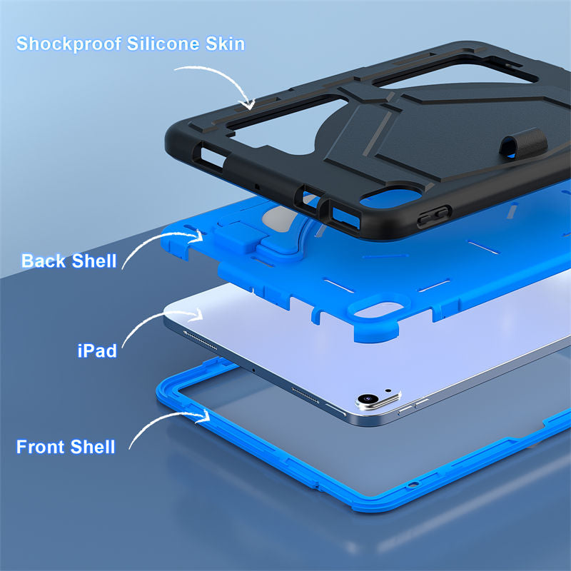Kids Case Heavy Duty Shockproof with Kickstand for iPad 10th 2022-BlackBlue