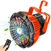 Protable Camping Fan for Tents with LED Light Remote Control Power Bank for Outdoors