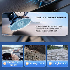 Wireless Car Charger Mount 15W Dual Coil Auto Clamping for iPhone Samsung