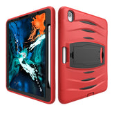 Shock Wave Kickstand Case Anti-Fall Protection With Pencil Holder For iPad Pro12.9 (2018)-Red