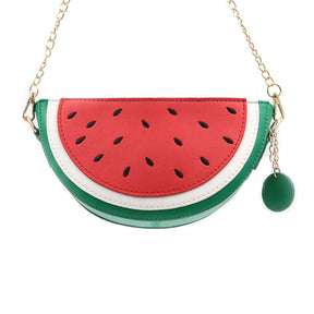 Women Shoulder Bag Cute Pineapple Shape Mini Bag-Watermelon