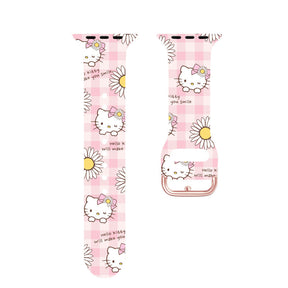 Silicone Printed Watch Band HelloKitty for iWatch Series SE/6/5/4/3/2/1