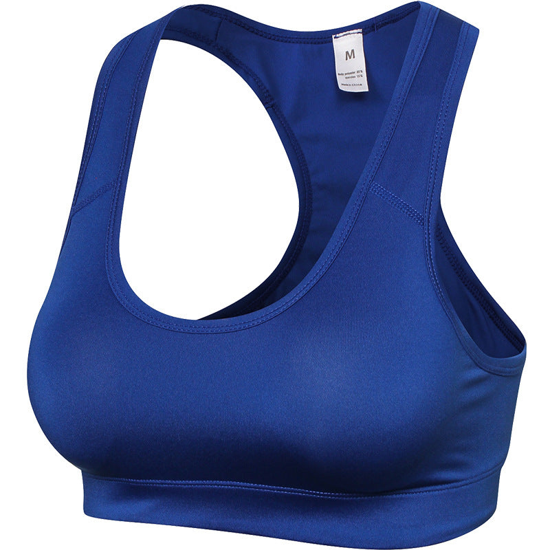 Women Sports Bra Yoga Workout Fitness Tank Top Without Steel Ring Breathable Quick Drying Running Underwear 2108-Blue