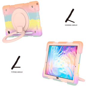 Tab A 8 X200/X205 Samsung Tablet Case with 360¡ãSwivel Stand-Colorful Rose Gold