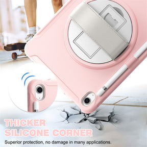 Tablet Case For iPad 10th with 360¡ã Kickstand/Hand Strap Shockproof-Pink