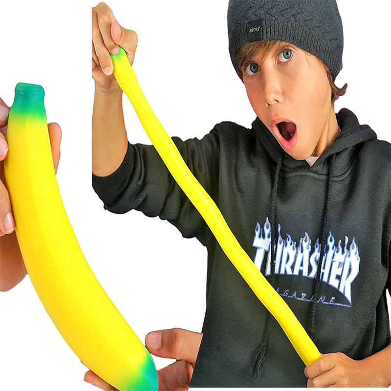 Stretchy Banana Sensory Toy Stress Relief Toy Fidget Toys for Kids and Adults