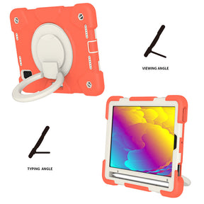iPad Case For iPad Mini 6 with 360¡ãSwivel Stand-Coral Orange