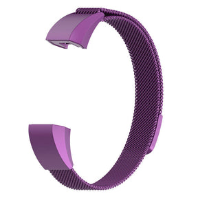 Magnetic Milanese Stainless Steel Strap  For Fitbit Alta/Alta HR Fashion Accessorie-Purple