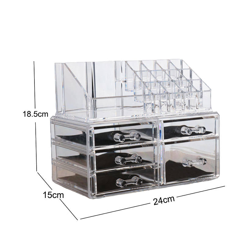 Clear Cosmetic Storage Organizer Skin Care Lipstick Display Box-A