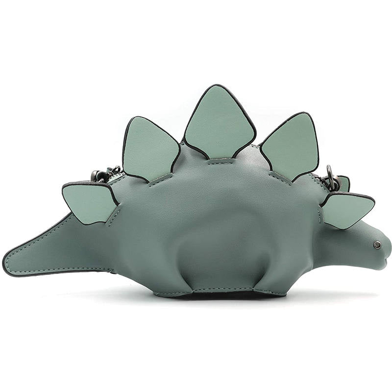Dinosaur Shoulder Purses PU Stegosaurus CrossBody Bag for Girl Women-Blue