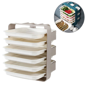 6 layers New Multifunction Dishes Trays Hot Pot Stratification Cooking Plates Wall-mounted -Coffee