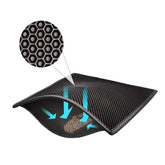 Cat Litter Mat Honeycomb Double-Layer Waterproof Design Easy to Clean-Black