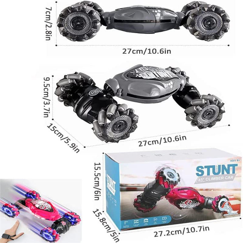 Remote Control Stunt Car with Light Music 360° Flips Rotating Off Road