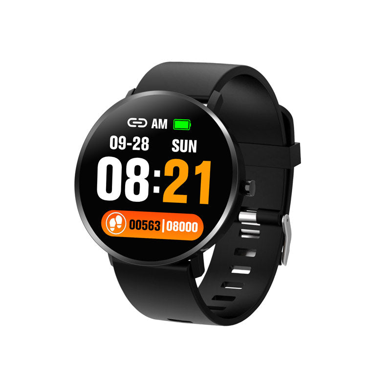 F25T Smart Watch with Heart Rate Blood Oxygen Sleep Monitor Pedometer-Black
